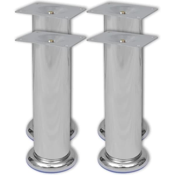 vidaXL Pyöreät sohvanjalat 8 kpl kromi 180 mm