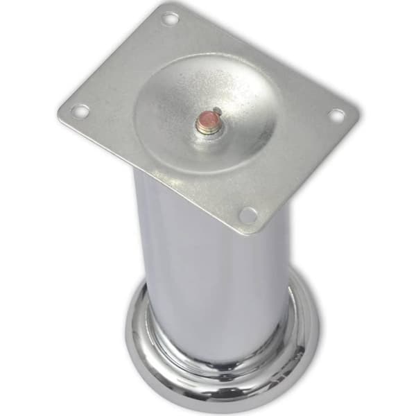 vidaXL Sohvanjalat 8 kpl pyöreät kromi 180 mm