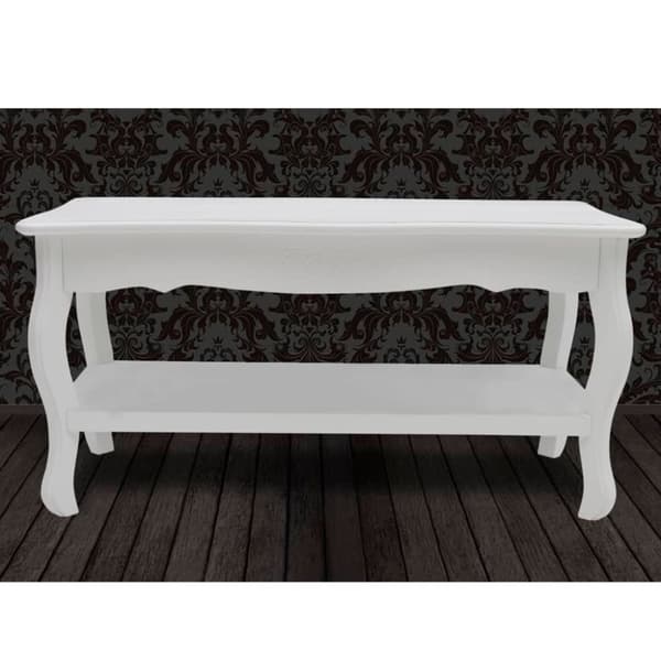 vidaXL sofabord 2 niveauer MDF hvid