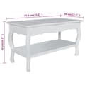 Miniatyrbillede 5 af 6: vidaXL sofabord 2 niveauer MDF hvid