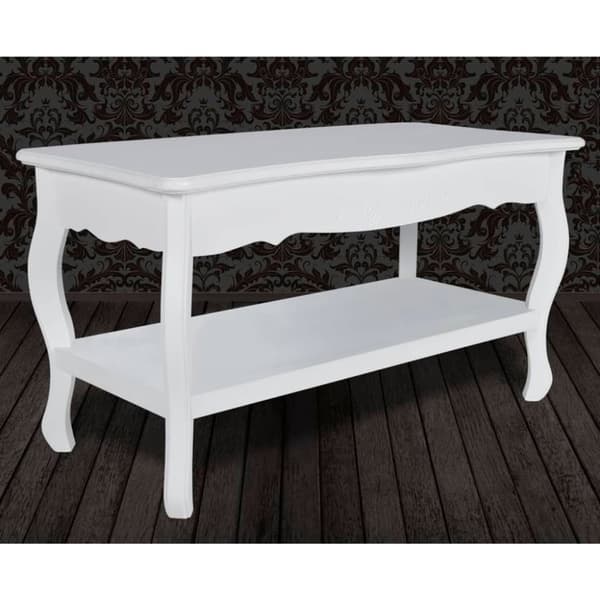 vidaXL sofabord 2 niveauer MDF hvid