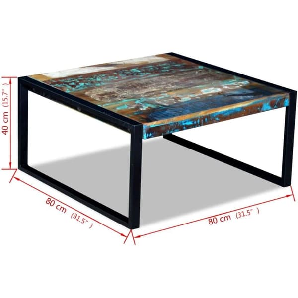 vidaXL Salongbord gjenvunnet tre 80x80x40 cm