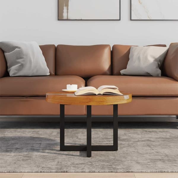 vidaXL Sofabord Teak Harpiks 60 cm change2