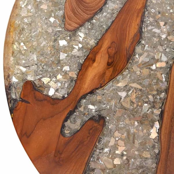 vidaXL Sofabord Teak Harpiks 60 cm change2