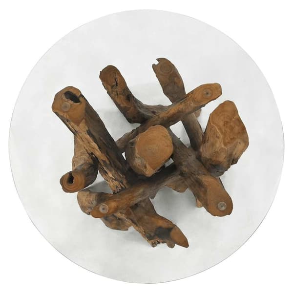 vidaXL Sofabord heltre teak drivved 60 cm change2