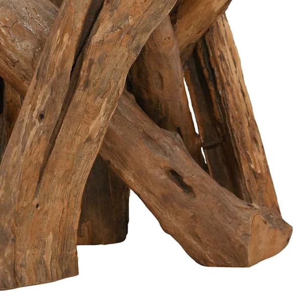 vidaXL Sofabord heltre teak drivved 60 cm change2
