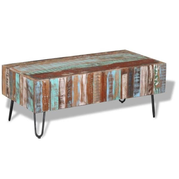 vidaXL sofabord 100x50x38 cm massivt genbrugstræ