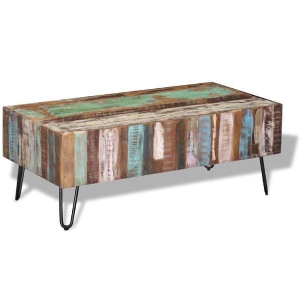 vidaXL sofabord 100x50x38 cm massivt genbrugstræ