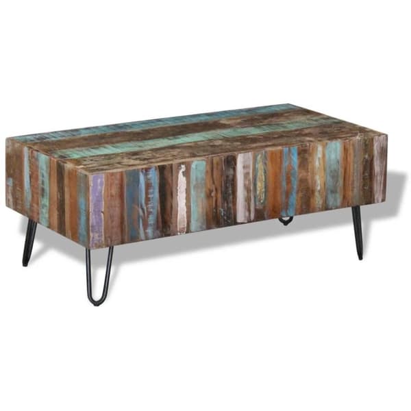 vidaXL sofabord 100x50x38 cm massivt genbrugstræ