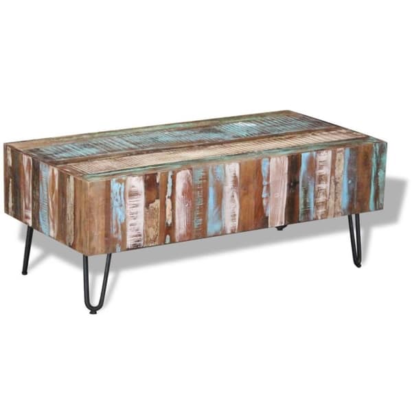 vidaXL sofabord 100x50x38 cm massivt genbrugstræ
