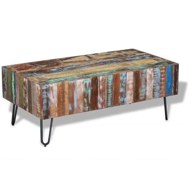 vidaXL sofabord 100x50x38 cm massivt genbrugstræ