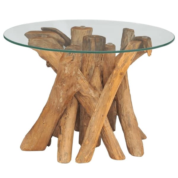 vidaXL sofabord i massivt teaktræ 60 cm