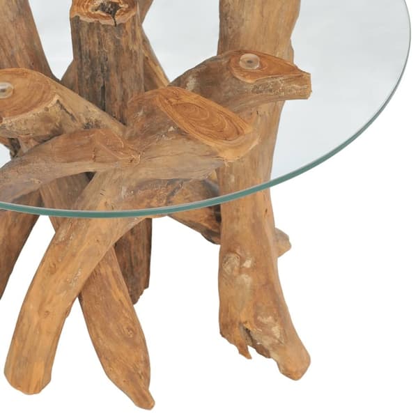 vidaXL sofabord i massivt teaktræ 60 cm