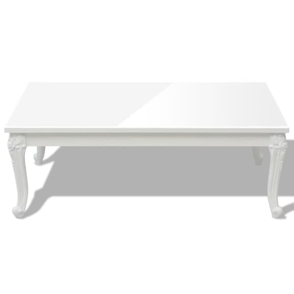 vidaXL Sofabord 115x65x42 cm høyglans hvit change2