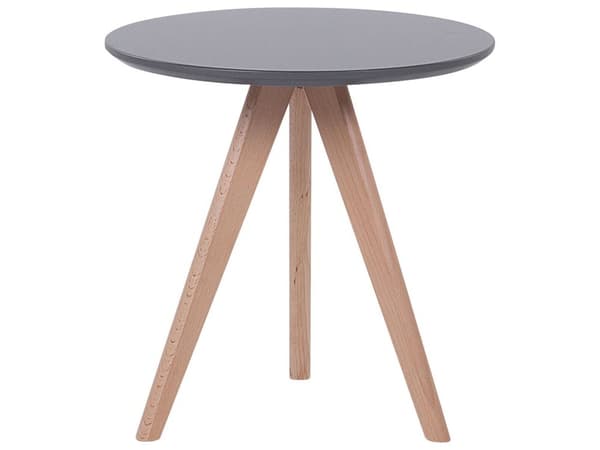 Set med 3 Bord Grå Topp Ljust Trä Stativbas Skandinavisk Stil