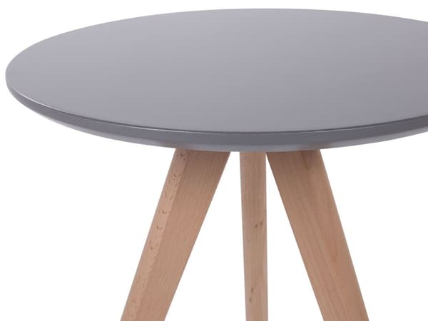 Set med 3 Bord Grå Topp Ljust Trä Stativbas Skandinavisk Stil