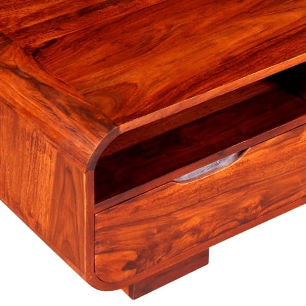 vidaXL sofabord i massivt sheeshamtræ 90 x 40 x 35 cm