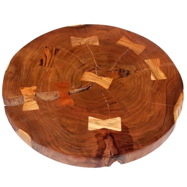 vidaXL Puunrunko-sohvapöytä Akaasiapuu (55-60) x40 cm