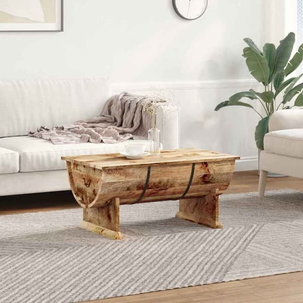 vidaXL sofabord i massivt mangotræ 88 x 50 x 40 cm