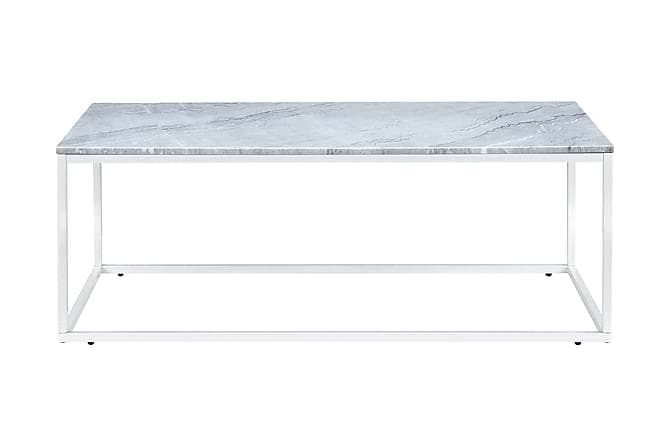 Carrie Sofabord 120 cm Marmor Grå/Hvid