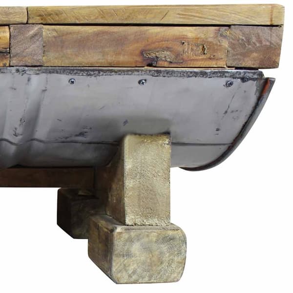 vidaXL sofabord massivt genbrugstræ 90 x 50 x 35 cm