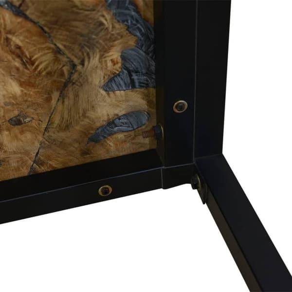 vidaXL sofabord teaktræ og plastik 60 x 60 x 40 cm