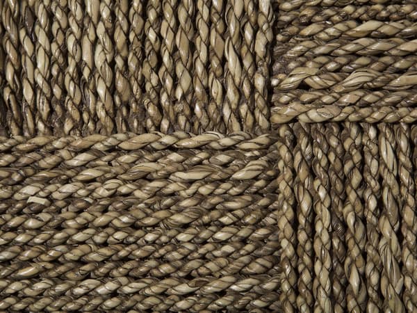 Soffbord Ljust Teakträ Beige Fotpall Rustik Stil