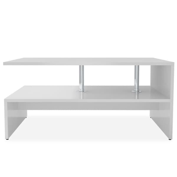 vidaXL Soffbord spånskiva 90x59x42 cm vit