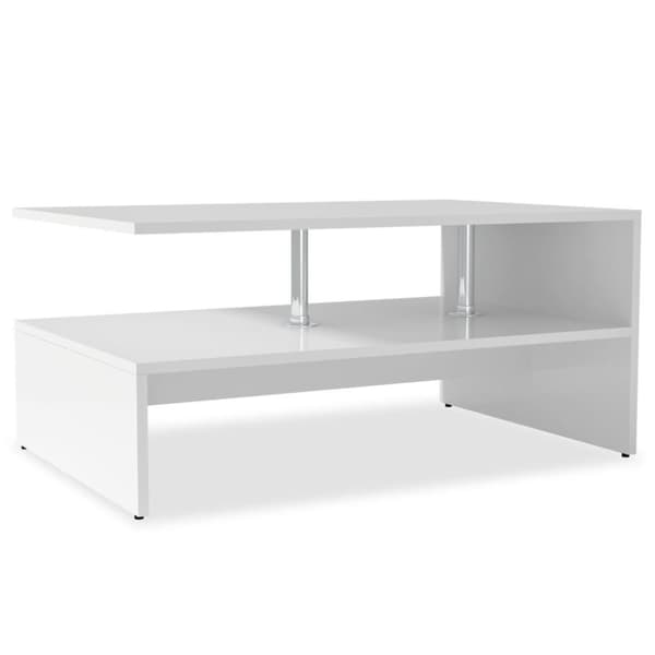 vidaXL Soffbord spånskiva 90x59x42 cm vit