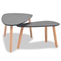 Miniatyrbilde 4 av 11: vidaXL Sofabord sett 2 deler heltre furu svart change2