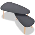 Miniatyrbilde 6 av 11: vidaXL Sofabord sett 2 deler heltre furu svart change2