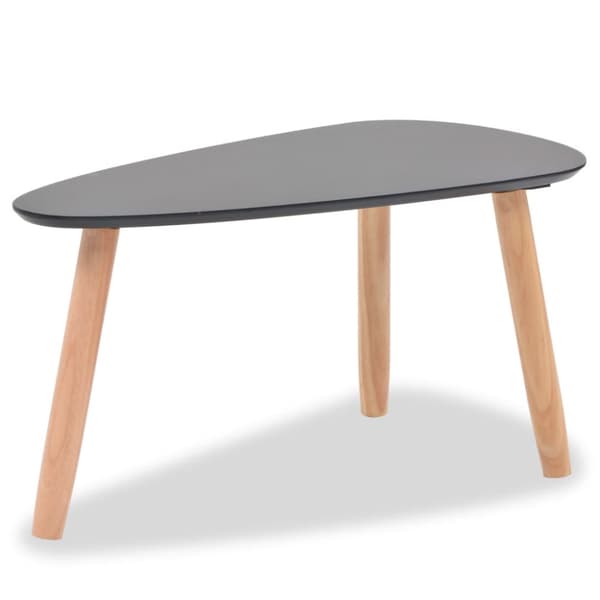 vidaXL Sofabord sett 2 deler heltre furu svart change2
