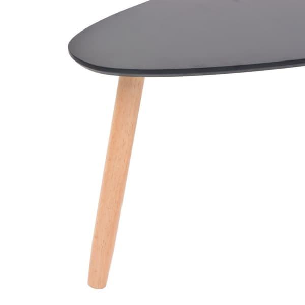 vidaXL Sofabord sett 2 deler heltre furu svart change2