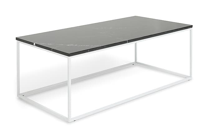 CARRIE Soffbord 120 Marmor Svart/Vit