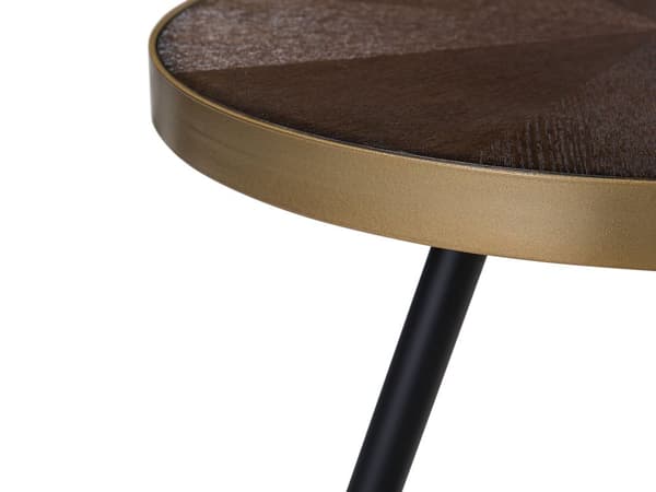 Minimalistiskt bord med metalla ben