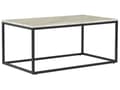 Pikkukuva 1 / 7: Sohvapöytä beige MDF-levy mustat metallijalat 100 x 60 x 45 cm marmorikuvio suorakulmainen glamour tyyli