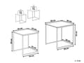 Miniatyrbillede 3 af 10: Sofaborde Mørkt Træ Sort Metal 39 / 42 cm Små Firkantede Sideborde Moderne Indskudsborde Industriel Stue Indretning Lille Hjørneborde Design
