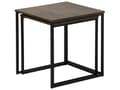 Miniatyrbillede 6 af 10: Sofaborde Mørkt Træ Sort Metal 39 / 42 cm Små Firkantede Sideborde Moderne Indskudsborde Industriel Stue Indretning Lille Hjørneborde Design