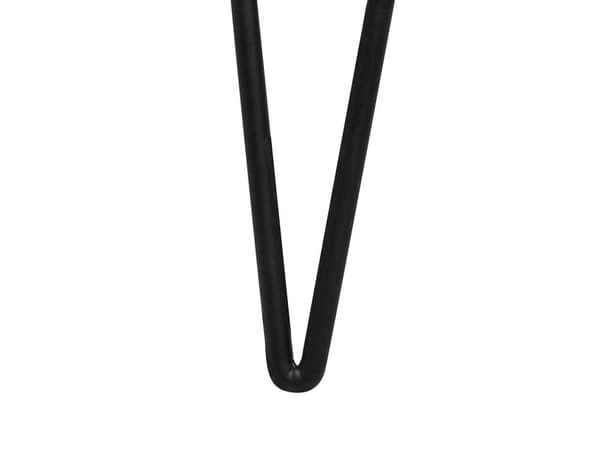 Sofabord mørkt træ 100 x 60 cm sorte metalben industriel stil