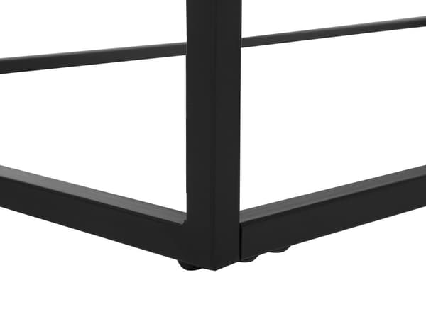 Sofabord Grå Betoneffekt Top Sort Metalstel 115 x 64 cm Rektangulær Industristue