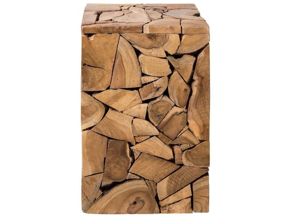 Sofabord Teaktræ Naturfarve 45 x 30 cm Terninger Boho Stil
