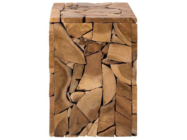 Sofabord Teaktræ Naturfarve 45 x 30 cm Terninger Boho Stil