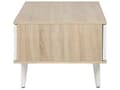 Miniatyrbillede 7 af 11: Sofabord lyst træ hvidt geometrisk mønster 46 x 120 cm skuffe hylde moderne
