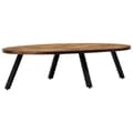 Miniatyrbillede 3 af 10: vidaXL sofabord massivt genanvendt teak oval 120 x 60 x 30 cm