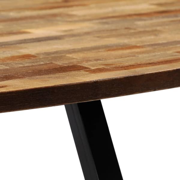 vidaXL sofabord massivt genanvendt teak oval 120 x 60 x 30 cm