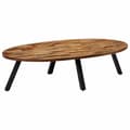Miniatyrbillede 1 af 10: vidaXL sofabord massivt genanvendt teak oval 120 x 60 x 30 cm