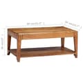Miniatyrbillede 7 af 11: vidaXL sofabord massivt træ 88 x 50 x 38 cm