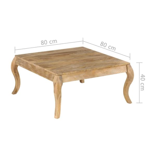 vidaXL Sofabord 80x80x40 cm heltre mango change2