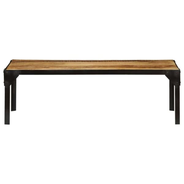 vidaXL Sofabord heltre mango og stål 110 cm change2