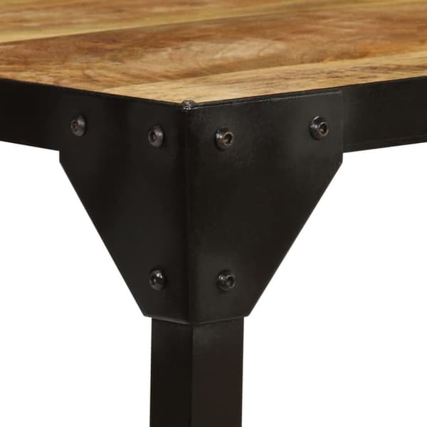 vidaXL Sofabord heltre mango og stål 110 cm change2